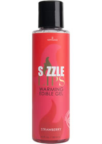 Sizzle Lips Warming Edible Massage Oil  4.2 oz