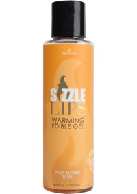 Sizzle Lips Warming Edible Massage Oil  4.2 oz