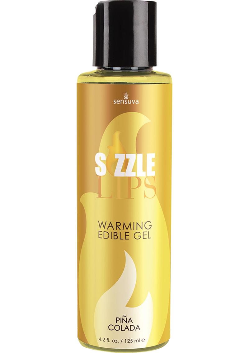 Sizzle Lips Warming Edible Massage Oil  4.2 oz