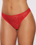 Allure All Wrapped Up Thong w/Bow - Red O/S