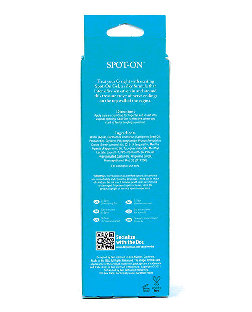 Spot On G-Spot Stimulating Gel for Women - 2 oz Tube