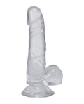 In A Bag 6" Big Dildo | Clear Suction Cup Dildo | Realistic Dildo with Balls