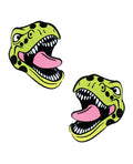 Neva Nude Black Light  Dinosaur Pasties - Green O/S