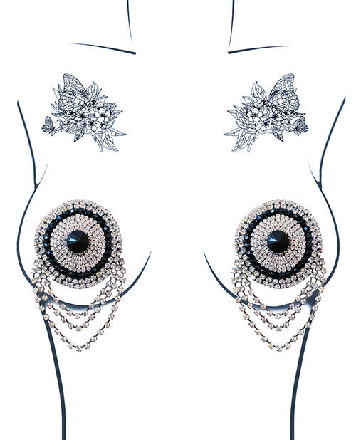 Neva Nude Burlesque La Vie Boheme Jewel Reusable Silicone Pasties - Crystal O/S