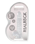 Shots RealRock Realistic Dildo | Crystal Clear 6" Big Dildo with Balls | Suction Cup Dildo