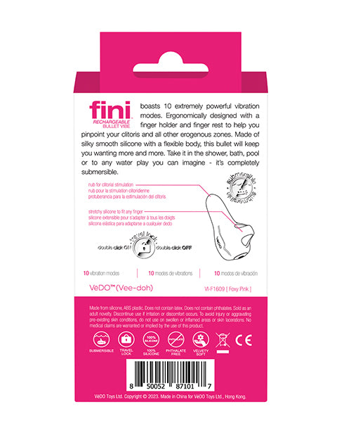 VeDO Fini Rechargeable Bullet Vibe - Pink