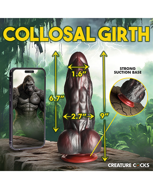 Creature Cocks Realistic Dildo | King Kong Silicone Big Dildo | Red-Gray Suction Cup Dildo